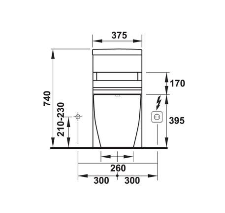 Bồn cầu một khối Starck 2 588.46.401